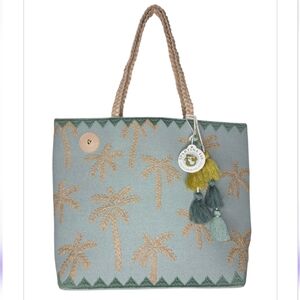 Spartina 449 Palm Beach Tote Sea Foam Green NWT